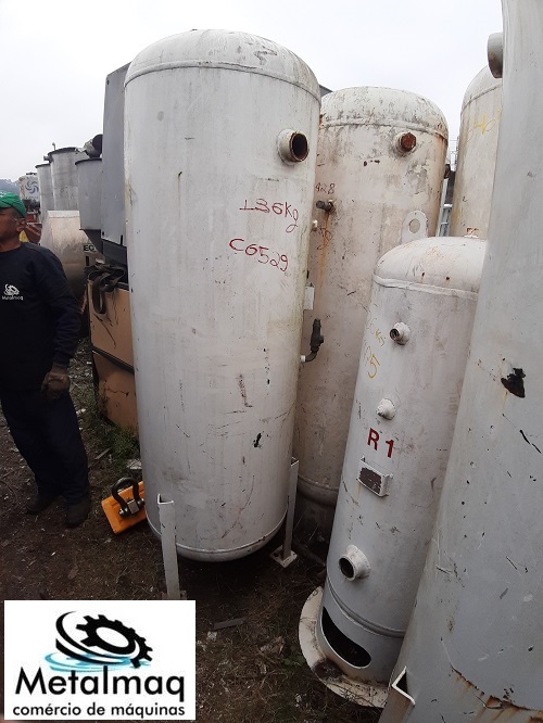 Tanque Cilindro pulmão Compressor 600L 5,5 bar NR13 - C6529