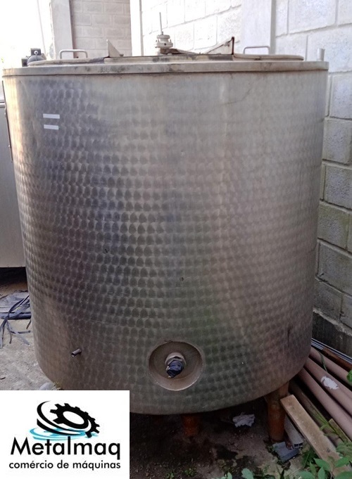 Tanque de aço inox encamisado para Laticínios 1000L  C6257